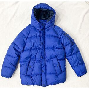 EUC! Zara Boys Youth Kids Puffer Blue Jacket  Snow Winter Sz 13/14